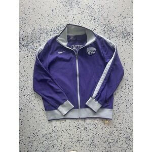 Nike Kansas State Wildcats Team Issue Warm Up Track Jacket Size XL Full Zip VTG